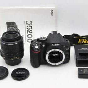 美品 Nikon ニコン D5200 ボディ+ AF-S DX 18-55mm VR レンズキット デジタル一眼レフカメラ 260202g