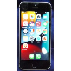 アップル(Apple)のApple iPhone SE MLLN2J/A シムフリー/スペースグレイ中古(スマートフォン本体)