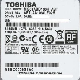 TOSHIBA(東芝) ノート用HDD 2.5inch MQ01ABD100H 1TB