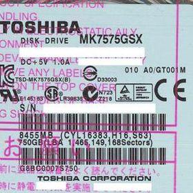 TOSHIBA(東芝) ノート用HDD 2.5inch MK7575GSX 750GB
