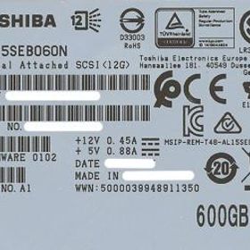 TOSHIBA(東芝) HDD 2.5inch AL15SEB060N 600GB 10500 SAS3.0