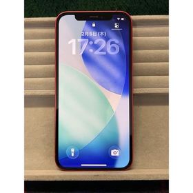 iPhone 12 64GB レッド SIMフリー バッテリー86% Apple(スマートフォン本体)