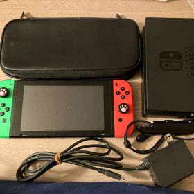 Switch 本体 新型 バッテリー強化 グリーン/ピンク Joy-Con付き