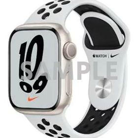 【中古】【安心保証】 Series7[41mm/GPS]アルミ スターライト Apple Watch Nike