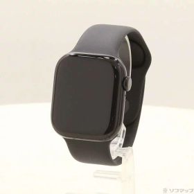 【中古】Apple(アップル) Apple Watch Series 10 GPS + Cellular 42mm ジェットブラックアルミニウムケース ブラックスポーツバンド 【344-ud】