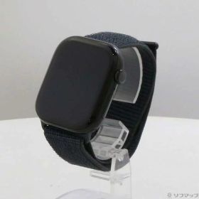 【中古】Apple(アップル) 〔展示品〕 Apple Watch Series 10 GPS 46mm ジェットブラックアルミニウムケース インクスポーツループ 【198-ud】