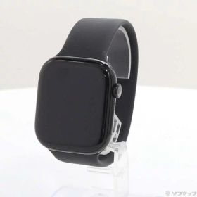 【中古】Apple(アップル) Apple Watch Series 10 GPS 46mm ジェットブラックアルミニウムケース ブラックソロループ 【344-ud】