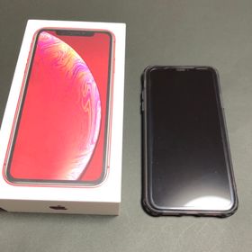 アイフォーン(iPhone)のiPhone XR レッド 64 GB SIMフリー ケース付き(スマートフォン本体)