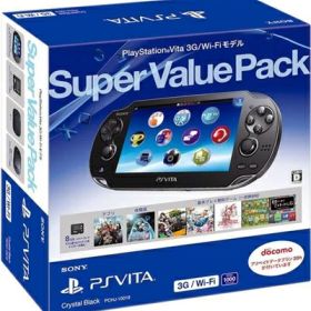【中古】 PlayStation Vita Super Value Pack 3G/Wi-Fiモデル クリスタル・ブラック【メーカー生産終了】