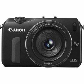 【中古】キヤノン Canon EOS M レンズキット EF-M22mm F2 STM付属 ブラック EOSMBK-22STMLK