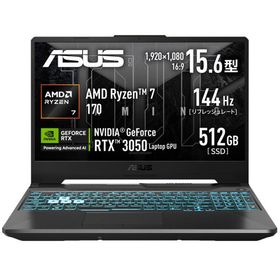 ASUS 15.6型 ASUS TUF Gaming A15 FA506NCQ(Ryzen 7 170/ メモリ 16GB / SSD 512GB/ GeForce RTX 3050)グラファイトブラック FA506NCQ-R7R3050 返品種別A