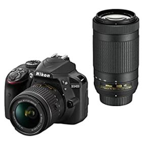 【中古】「非常に良い」Nikon デジタル一眼レフカメラ D3400 ダブルズームキット ブラック D3400WZBK
