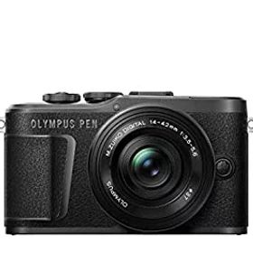 【中古】(非常に良い)OLYMPUS ミラーレス一眼カメラ PEN E-PL10 14-42mm EZレンズキット ブラック