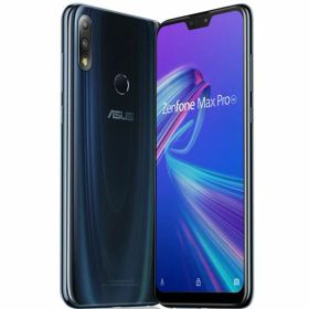 【中古】【安心保証】 ZenFone MaxProM2 ZB631KL-BL64S4[64GB/4GB] SIMフリー ミッドナイトブルー