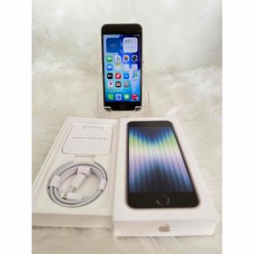 アイフォーン(iPhone)のiphone SE 第3世代 スターライト64GB国内版 SIMフリー「箱付き」(スマートフォン本体)