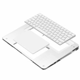 Sikai 2-in-1 スタンド for Apple MagicキーボードとApple Magicトラックパッドに対応 リストレスト 心地良い使用感同時収納 物を置き ラックスタンド Trackpad アクリル板の素材 Apple Magic Keyboard とMagic Trackpadに適用 人気 オシャレ
