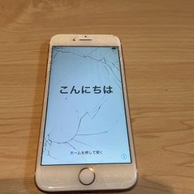 iPhone 7 ローズゴールド 画面ひびあり