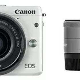 【中古】 Canon ミラーレス一眼カメラ EOS M3 ダブルレンズキット(ホワイト) EF-M15-45mm F3.5-6.3 IS STM EF-M22mm F2 STM 付属 EOSM3WH-WLK2