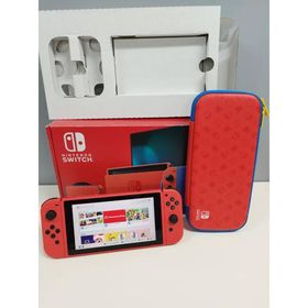 【未使用に近い】Nintendo Switch HAC-001(-01)/2021年製/マリオレッド×ブルー〈HAD-S-RAAAF〉