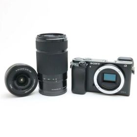 【中古】 《良品》 SONY α6000ダブルズームレンズキット ILCE-6000Y ブラック【液晶モニター部品交換/各部点検済】 [ デジタルカメラ ]