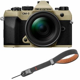 OM SYSTEM オーエムシステム OM-5 Mark II 12-45mm F4.0 PROレンズキット サンドベージュ＋P-CB-296(ディープグレー) セット