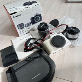 【美品】Canon EOS Kiss M ホワイト レンズ ケース付 一式