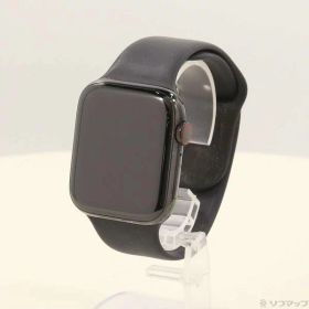 【中古】Apple(アップル) Apple Watch Series 5 GPS + Cellular 44mm スペースブラックステンレススチールケース ブラックスポーツバンド 【344-ud】