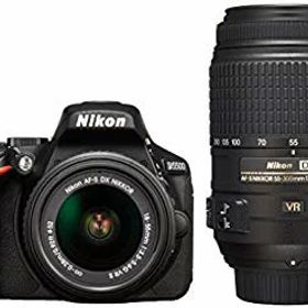 【中古】【非常に良い】Nikon デジタル一眼レフカメラ D5500 ダブルズームキット ブラック 2416万画素 3.2型液晶 タッチパネルD5500WZBK qqffhab