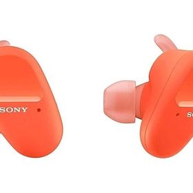 ソニー ワイヤレスノイズキャンセリングステレオヘッドセット (オレンジ) [WF-SP800N(D)] ヘッドフォン