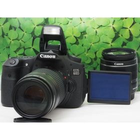 キヤノン(Canon)の美品❤️スマホへ転送も可能 憧れのハイエントリー EOS60Dダブルレンズセット(デジタル一眼)