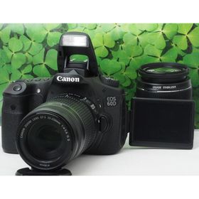 キヤノン(Canon)の美品✨スマホへ転送も可能 憧れのハイエントリー EOS60Dダブルレンズセット(デジタル一眼)