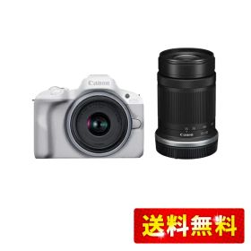 Canon ミラーレス一眼カメラ EOS R50 ダブルズームキット(RF-S18-45+RF-S55-210) ホワイト/APS-C/約376g EOSR50WH-WZK