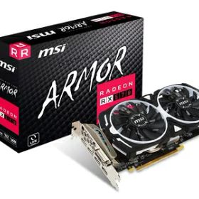 【中古】 MSI Radeon RX 570 ARMOR 8G グラフィックスボード VD6851