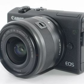 【中古】【外観並級】Canon ミラーレス一眼カメラ EOS M200 標準ズームキット ブラック EOSM200BK-1545ISSTMLK