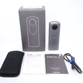 リコー RICOH THETA V メタリックグレー 360度カメラ 手ブレ補正機能搭載 4K動画 360度空間音声 Android OS搭載で機能拡張に対応 []W2601084A]
