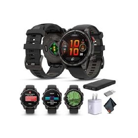 Garmin Fenix 8 Pro 47mm, inReach Technology, Premium Connected Multisport GPS Smartwatch, AMOLED Display, Sapphire, Carbon Gray DLC Titanium with Blac