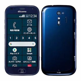 【中古】【安心保証】 らくらくスマートフォン F-42A[32GB] docomo ネイビー