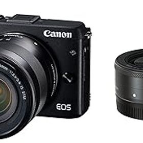 【中古】［非常に良い］Canon ミラーレス一眼カメラ EOS M3 ダブルレンズキット(ブラック) EF-M18-55mm F3.5-5.6 IS STM EF-M22mm F2 STM 付属 EOSM3BK-WLK