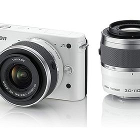 Nikon デジタルカメラ Nikon 1 J1 ダブルズームキット 1010万画素 (ホワイト) [1J1(JP)WH WZ 10-30 30-110] カメラ