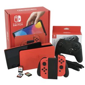良好 Nintendo Switch HEG-S-RAAAA HEG-001 任天堂スイッチ 有機ELモデル マリオレッド プロコン ソフト3本付属 ゲーム機 N10901223