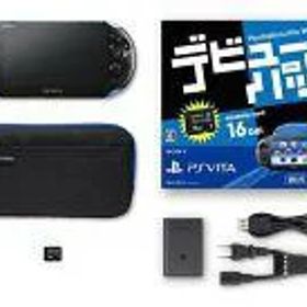 【中古】PSVITAハード PlayStation Vita本体 ブルー・ブラック デビューパック