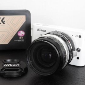Nikon 1 J1 ミラーレスカメラ ニコン28mm単焦点オールドレンズ