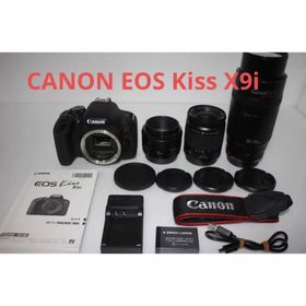 キヤノン(Canon)の極上品Wi-Fi ☆キャノン Canon Kiss X9i トリプルレンズセット(デジタル一眼)