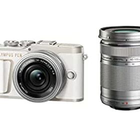 【中古】OLYMPUS ミラーレス一眼カメラ PEN E-PL10 EZダブルズームキット ホワイト
