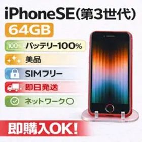 iPhone SE (第3世代) 64GB SIMフリー バッテリー100%美品