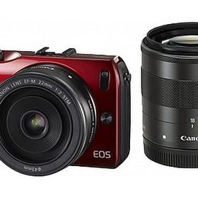 Canon ミラーレスカメラ EOS M ダブルレンズキット 1800万画素 (レッド) [EOSMRE-WLK] カメラ