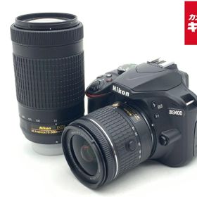 【中古】 【良品】 ニコン D3400 ダブルズームキット ブラック 【デジタル一眼レフ】 【6ヶ月保証】