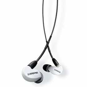 【中古】［非常に良い］SHURE シュア イヤホン AONIC 215 有線 マイク付き SE215DYWH+UNI-A ホワイト 高遮音性 ゲーム ゲーミング スペシャルエディション カナル型 ワ