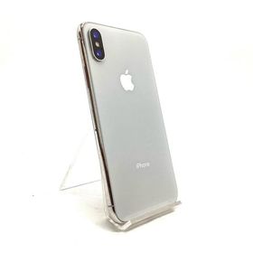 【全額返金保証】【最速発送】 iPhone X 64GB シルバー docomo 白ロム 動作確認済 73%