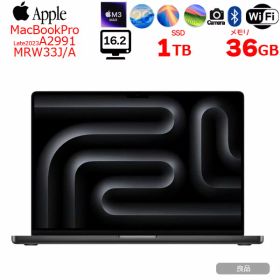 【中古パソコン】Apple MacBook Pro 16inch MRW33J/A A2991 2023 [Apple M3 Max 14コアCPU 30コアGPU 36GB SSD1TB 無線 BT カメラ 16.2型 Space Black] ：良品